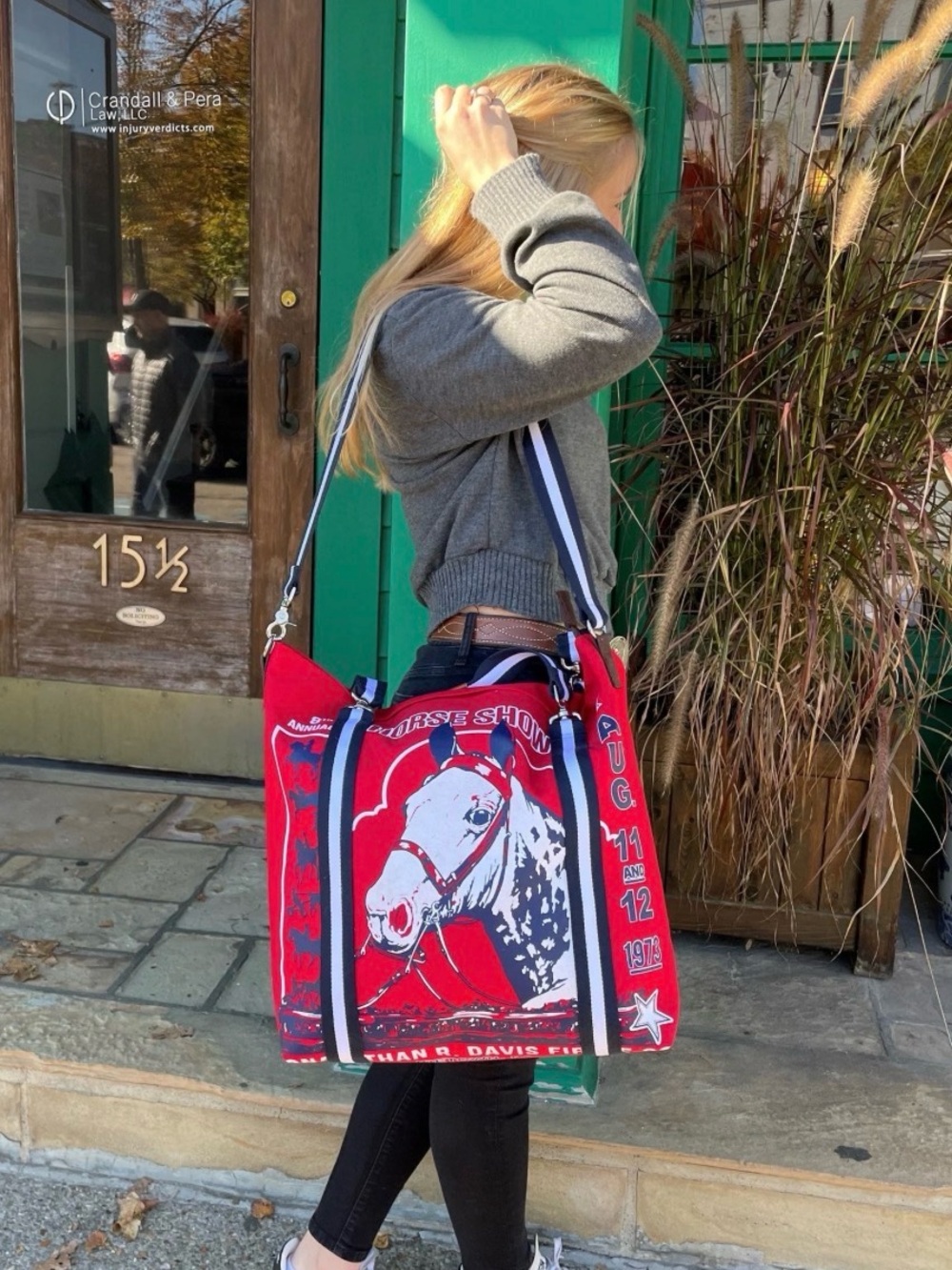 Rebecca Ray Mary Ann Horse Show Tote in orange Equestrian Dallas Pa. - Picture 11 of 11